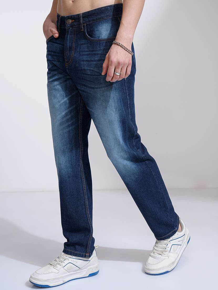 men blue cotton jean - 22462859 -  Standard Image - 1