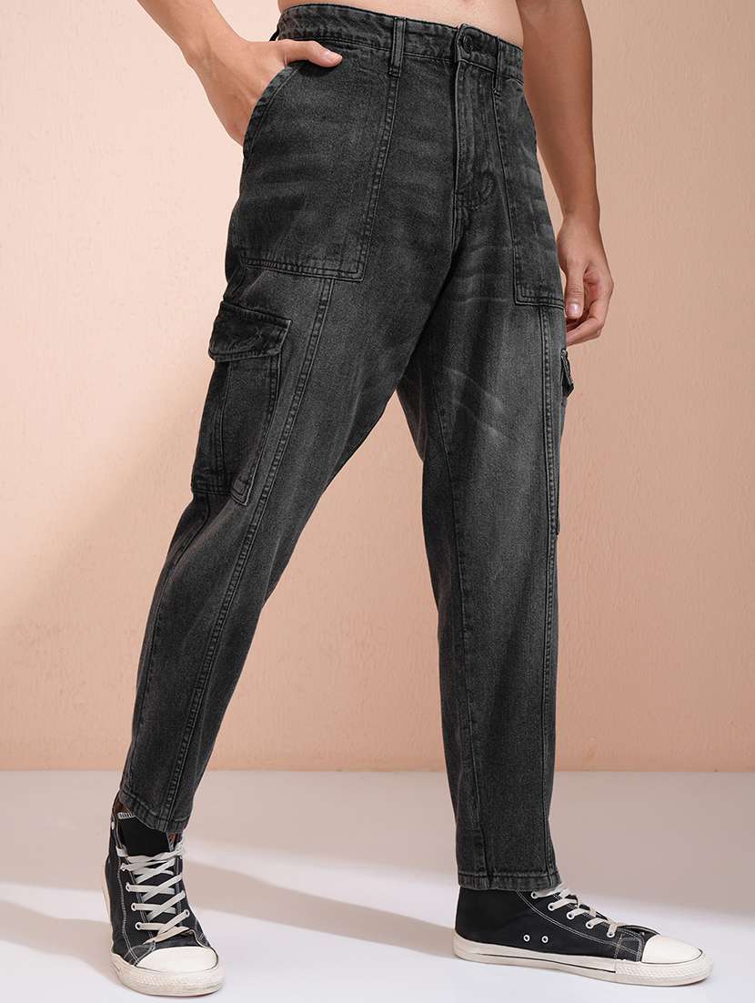 men grey cotton jean - 22462862 -  Standard Image - 1