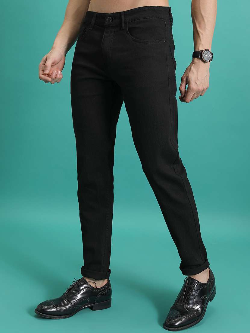 Men Black Cotton Jean - 22462867 -  Standard Image - 1