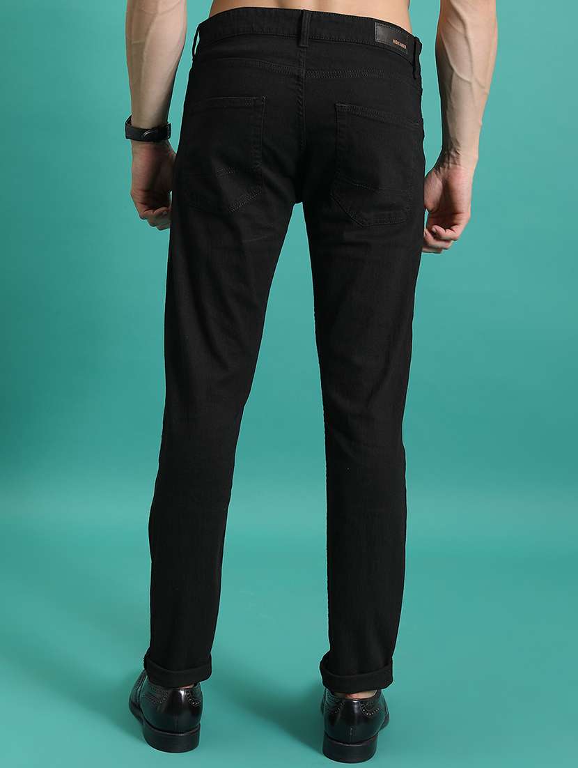 Men Black Cotton Jean - 22462867 -  Standard Image - 4