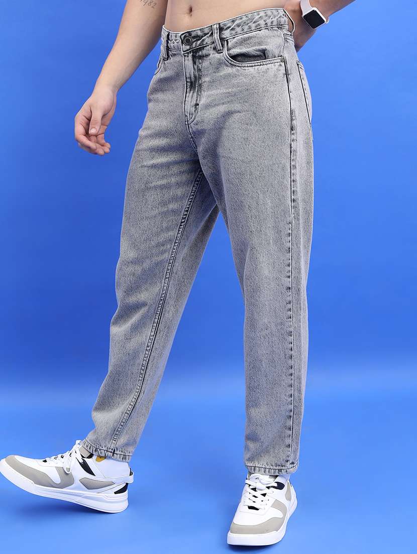 men grey cotton jean - 22462872 -  Standard Image - 1