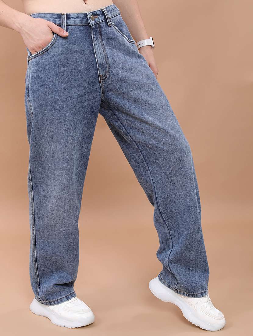 men blue cotton jean - 22462881 -  Standard Image - 1