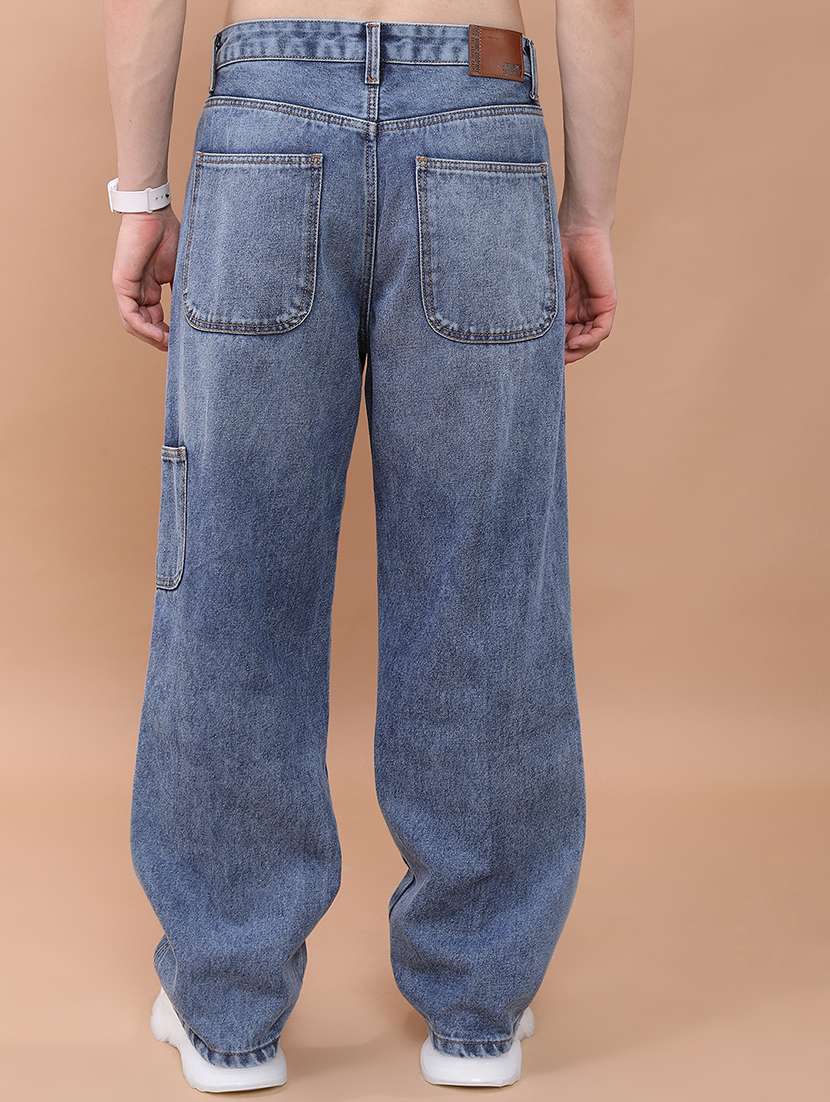 men blue cotton jean - 22462881 -  Standard Image - 4