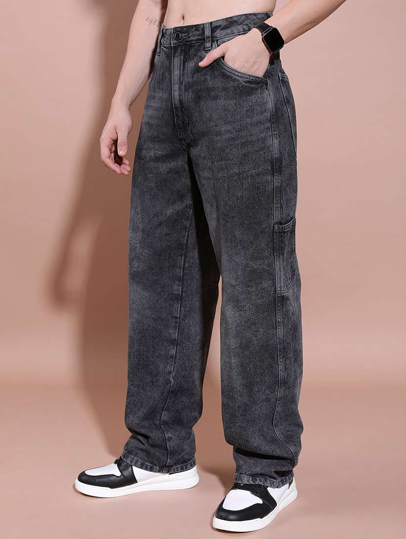 men grey cotton jean - 22462892 -  Standard Image - 1