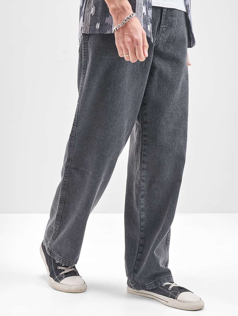 men grey cotton jean - 22462900 -  Standard Image - 1