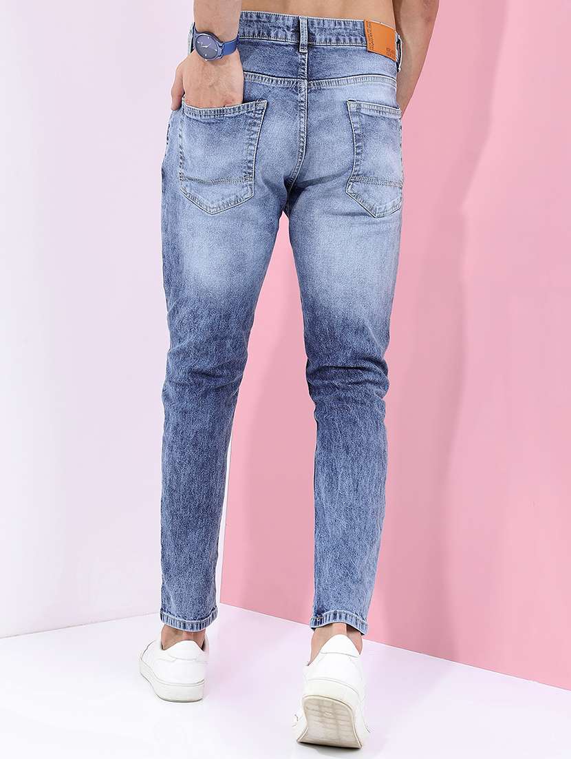 men blue cotton jean - 22462912 -  Standard Image - 4