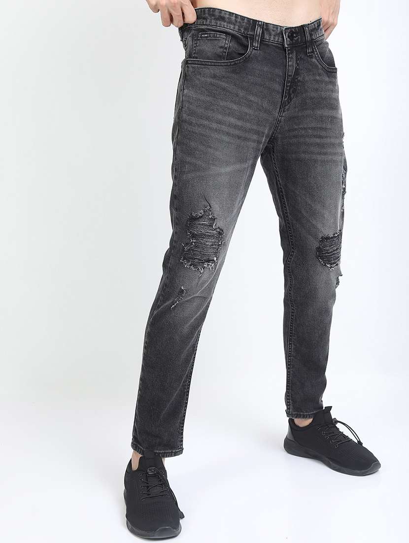 men grey cotton jean - 22462916 -  Standard Image - 1
