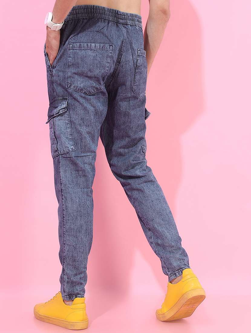 men blue cotton jean - 22462922 -  Standard Image - 4