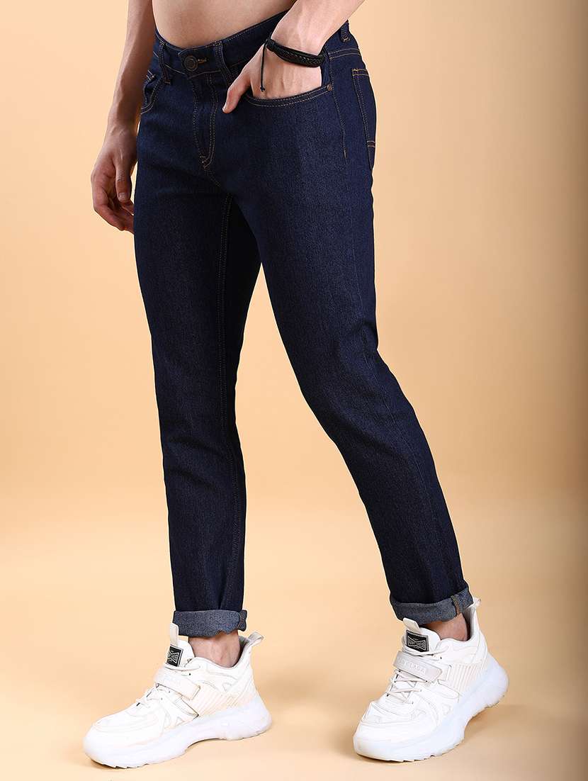 men blue cotton jean - 22462934 -  Standard Image - 1