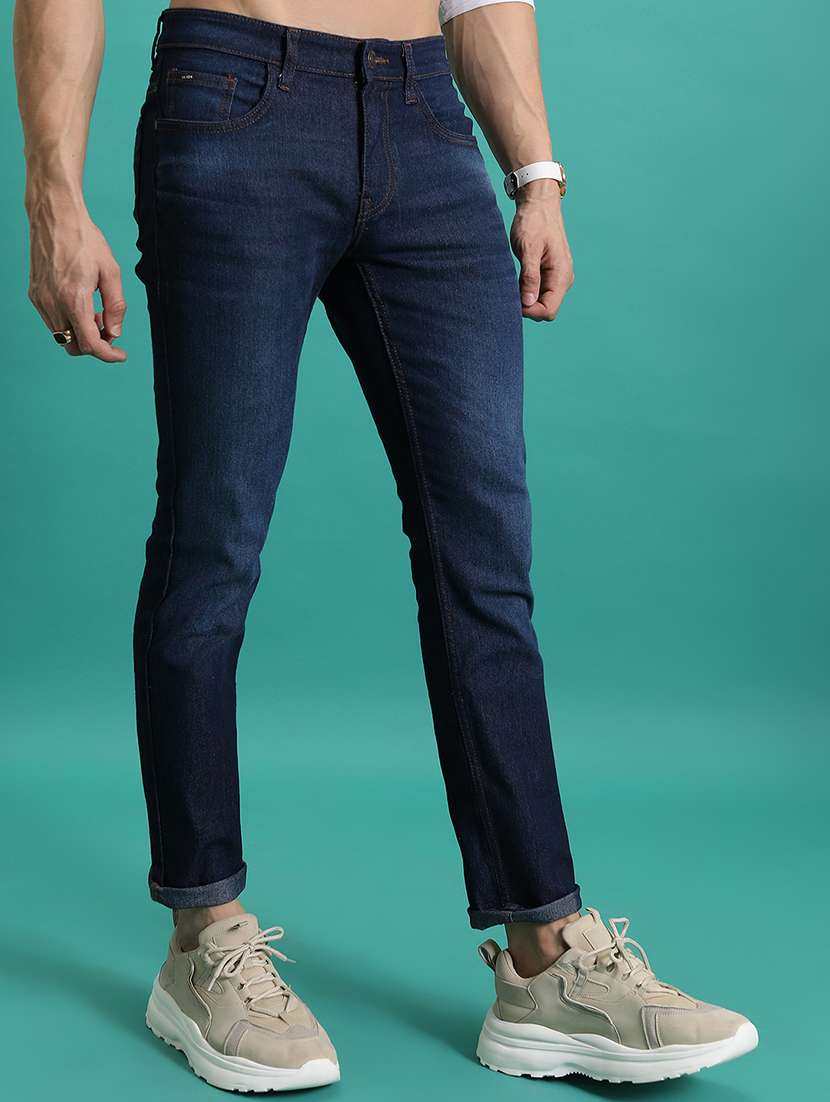 Men Blue Cotton Jean - 22462943 -  Standard Image - 1