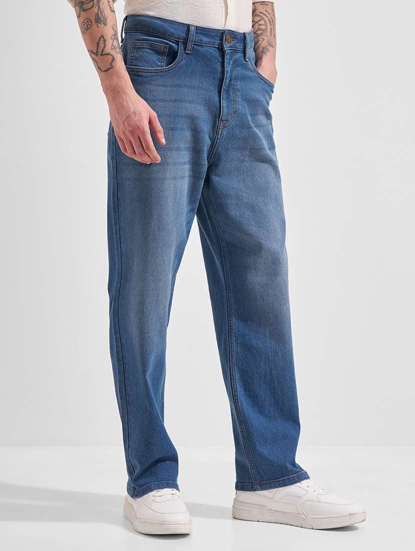 men blue cotton jean - 22462957 -  Standard Image - 1
