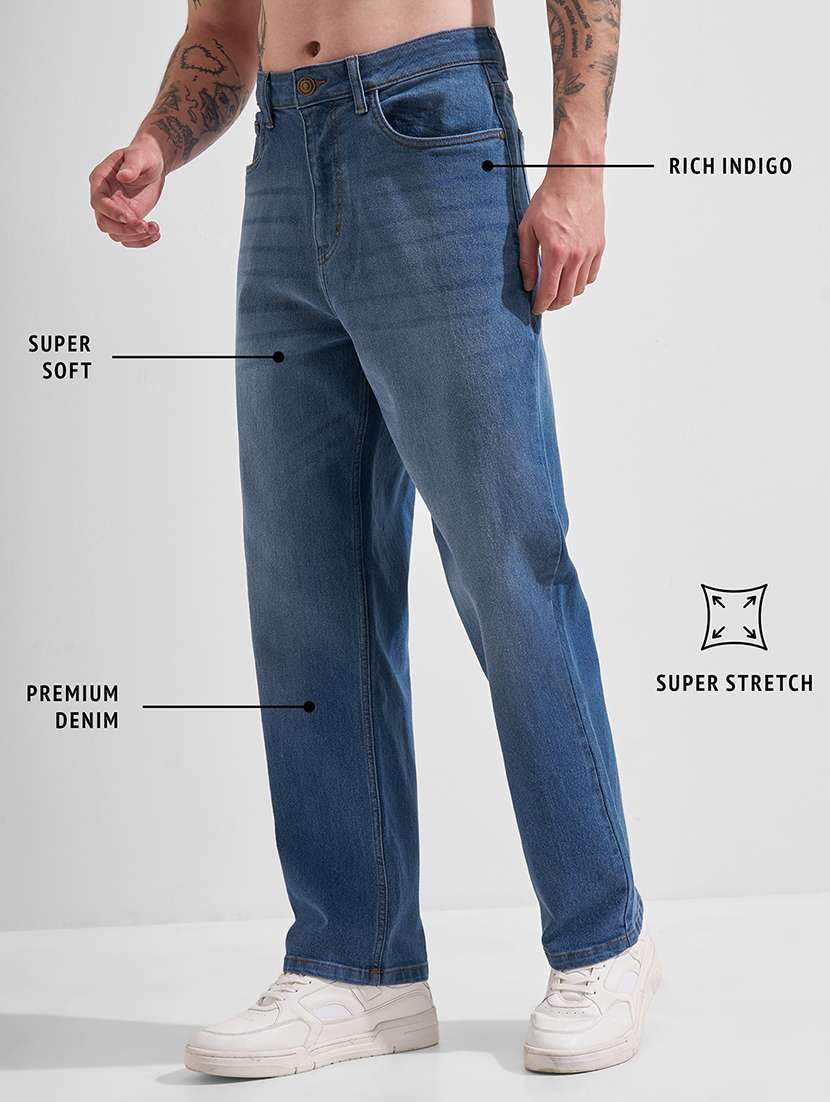 men blue cotton jean - 22462957 -  Standard Image - 4