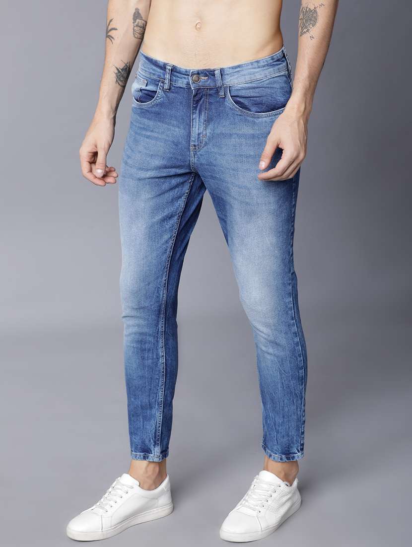 men blue cotton jean - 22462968 -  Standard Image - 1