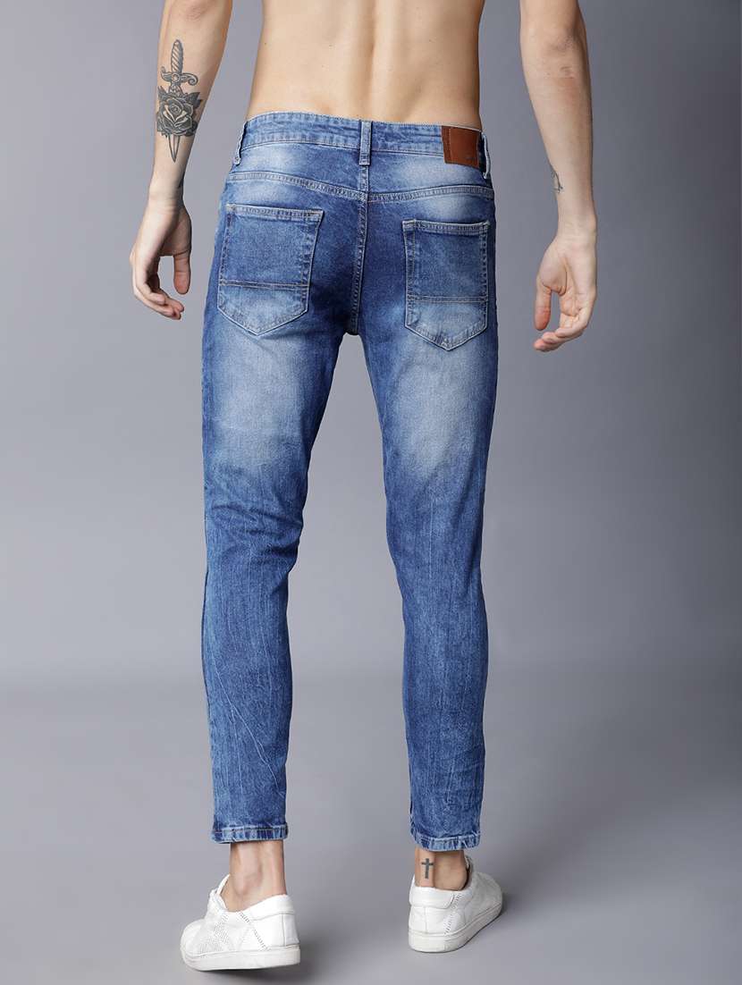 men blue cotton jean - 22462968 -  Standard Image - 4