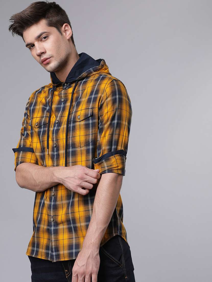 men checkered long sleeve regular fit casual shirt - 22462970 -  Standard Image - 1