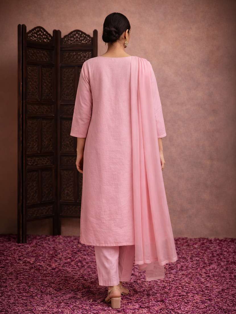 women floral straight kurta set - 22463152 -  Standard Image - 4