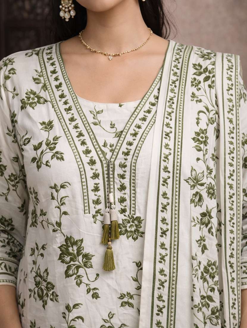 women white cotton straight ethnic dress - 22463192 -  Standard Image - 1