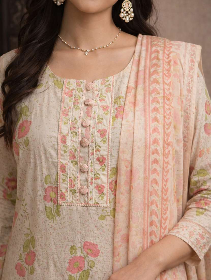 women printed lime cotton straight ethnic dress - 22463205 -  Standard Image - 1
