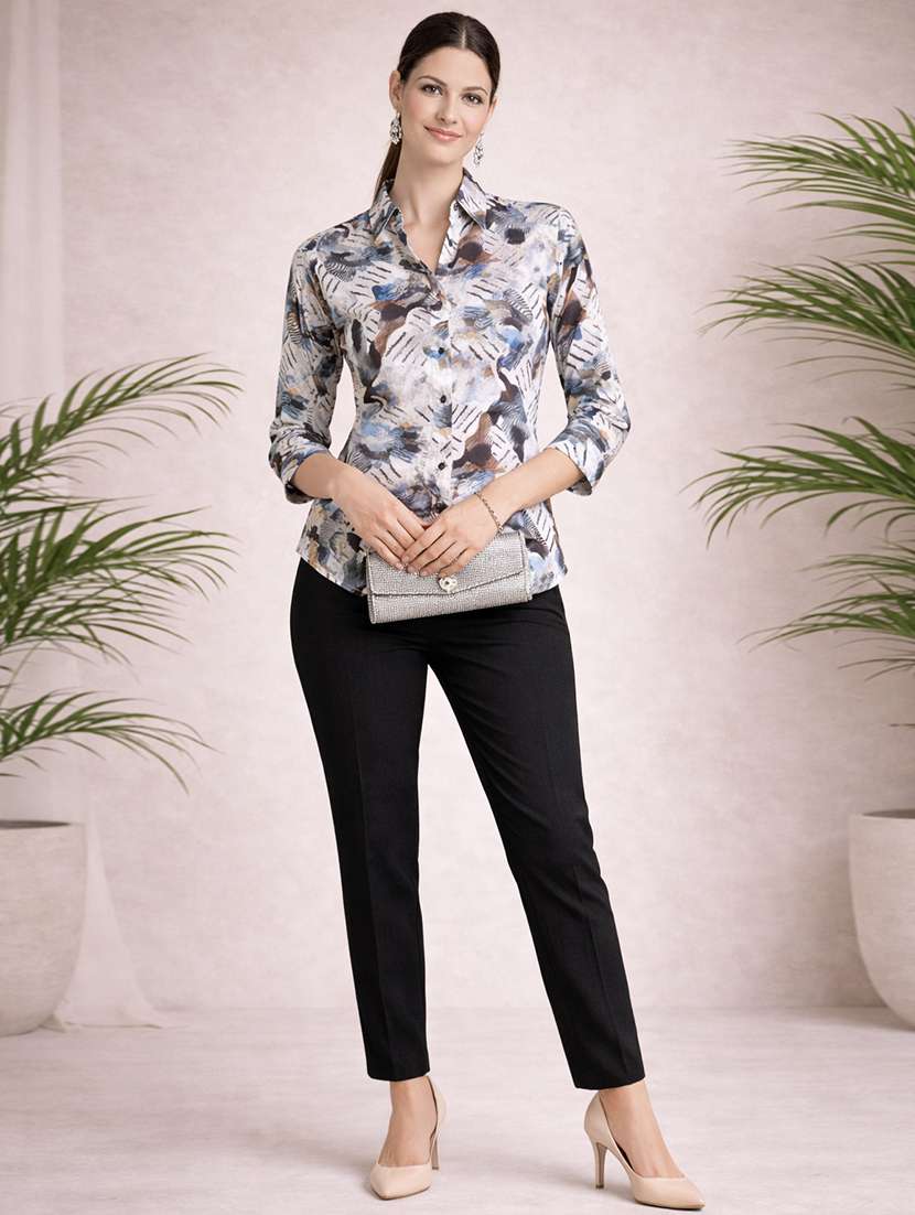 women multi polyester regular shirt - 22463256 -  Standard Image - 4