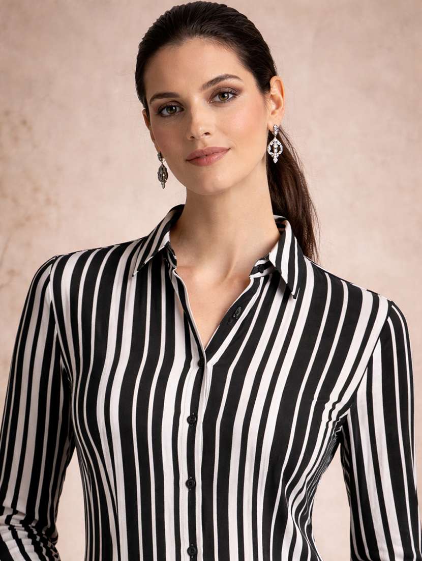 black polyester regular shirt - 22463257 -  Standard Image - 1