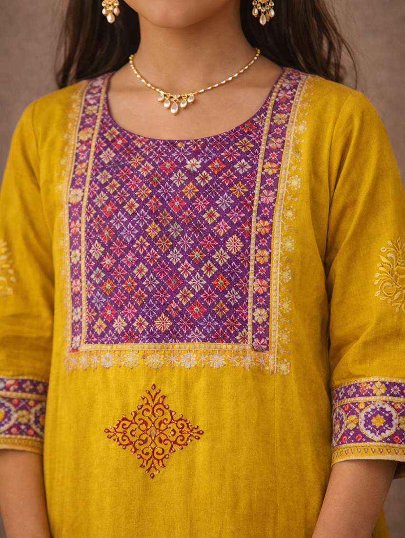 girl cotton straight kurti - 22463294 -  Standard Image - 1
