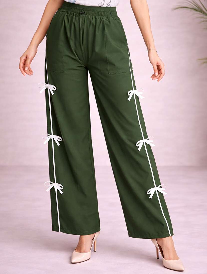 women  polyester regular track pant
