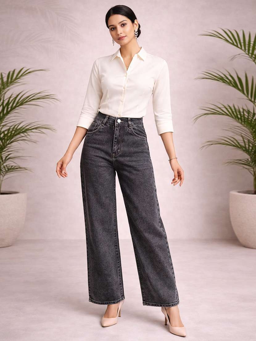 women grey denim jean - 22463384 -  Standard Image - 4