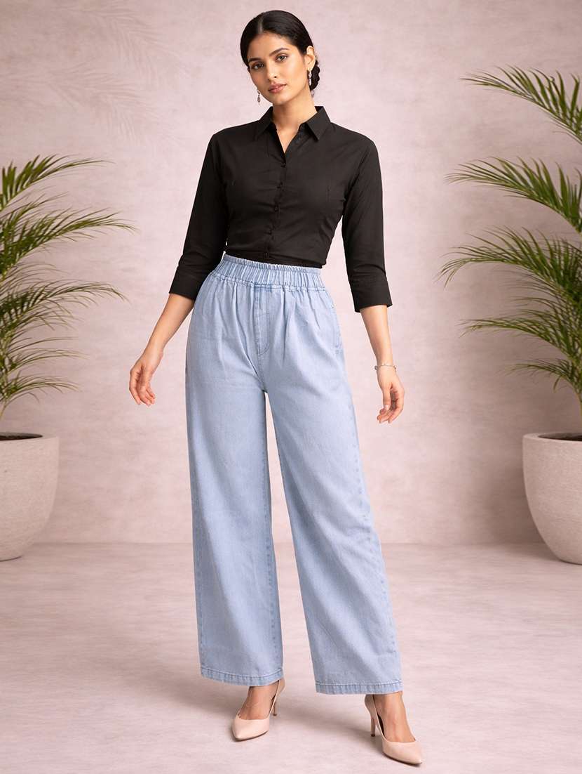 women light blue denim jean - 22463394 -  Standard Image - 4