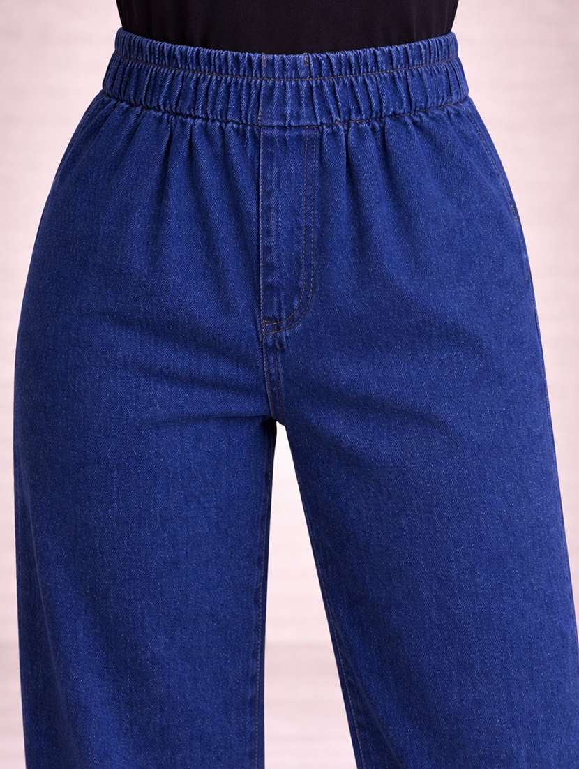 women navy blue denim jean - 22463395 -  Standard Image - 1