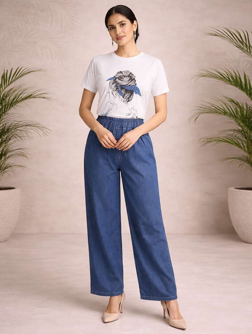 women navy blue denim jean - 22463395 -  Standard Image - 4