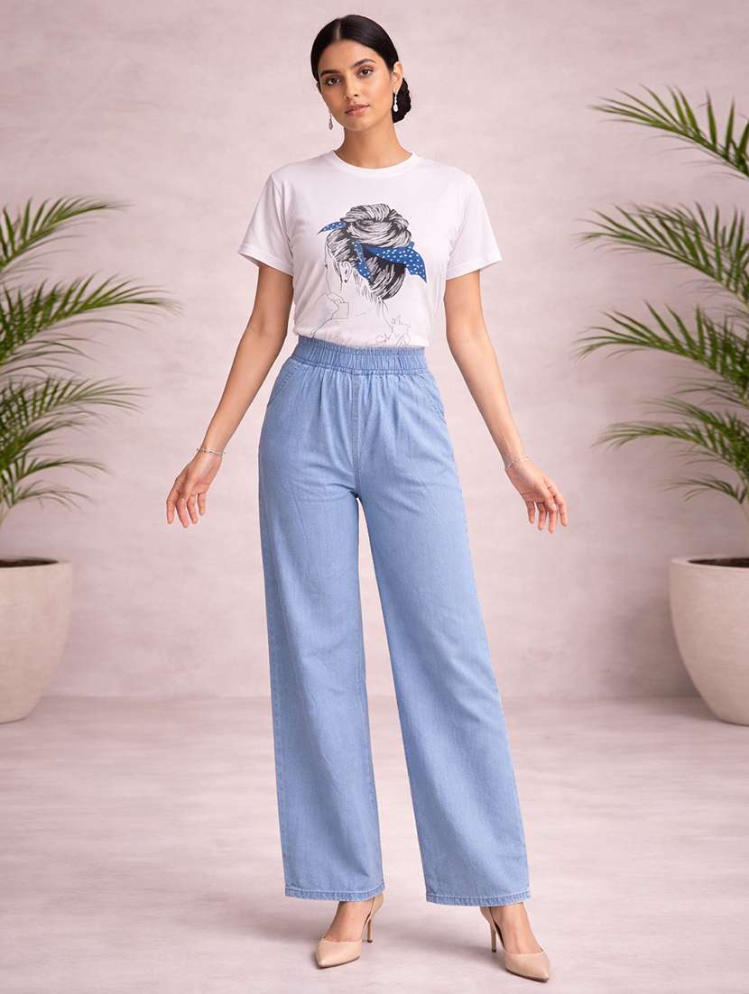 women light blue denim jean - 22463396 -  Standard Image - 4