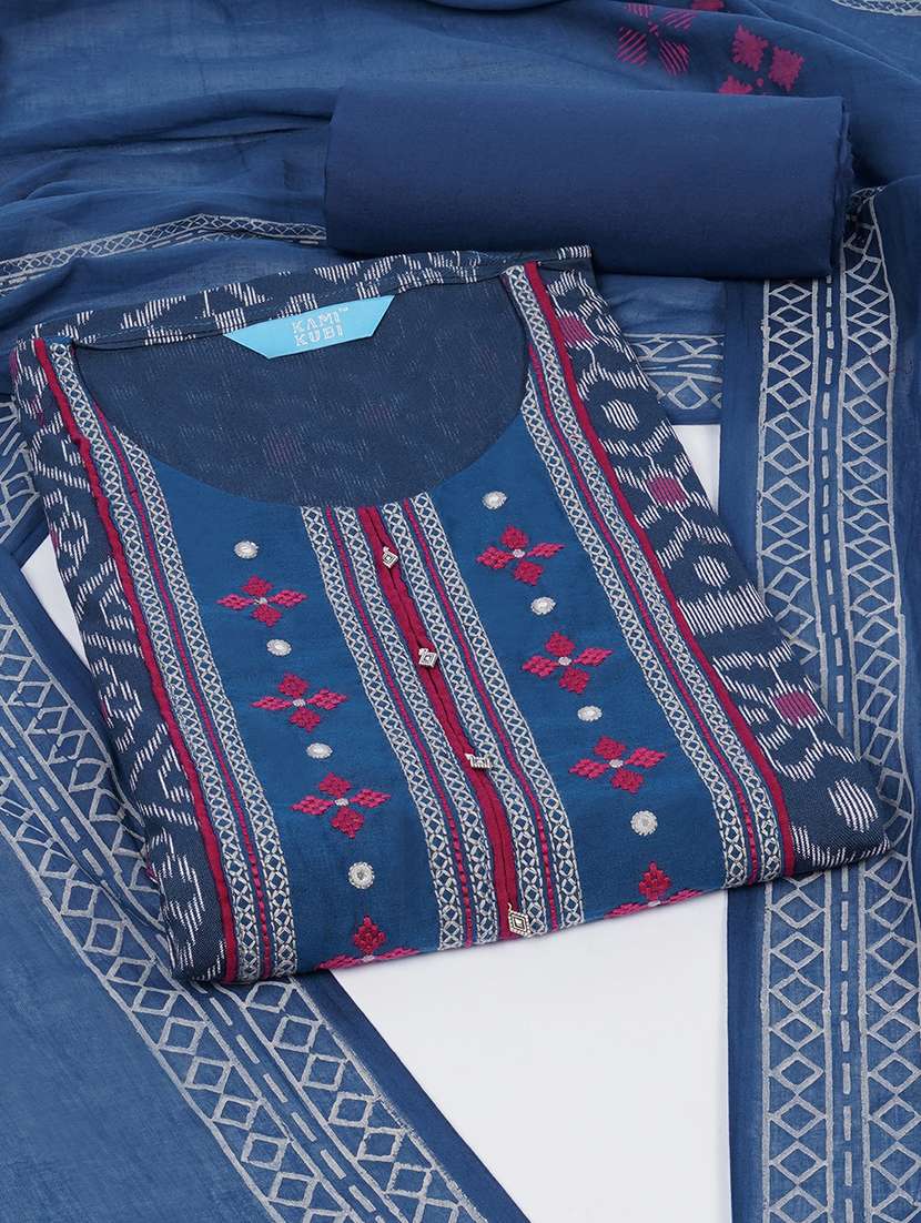 women printed unstitched suit set