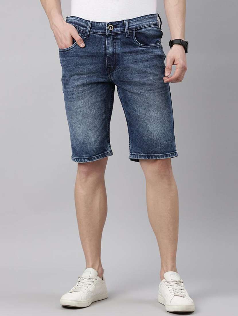 slim fit denim shorts