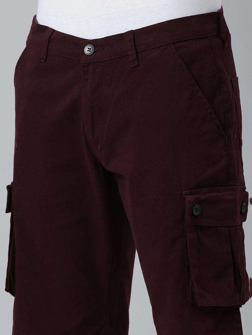 men maroon denim s short - 22463571 -  Standard Image - 1