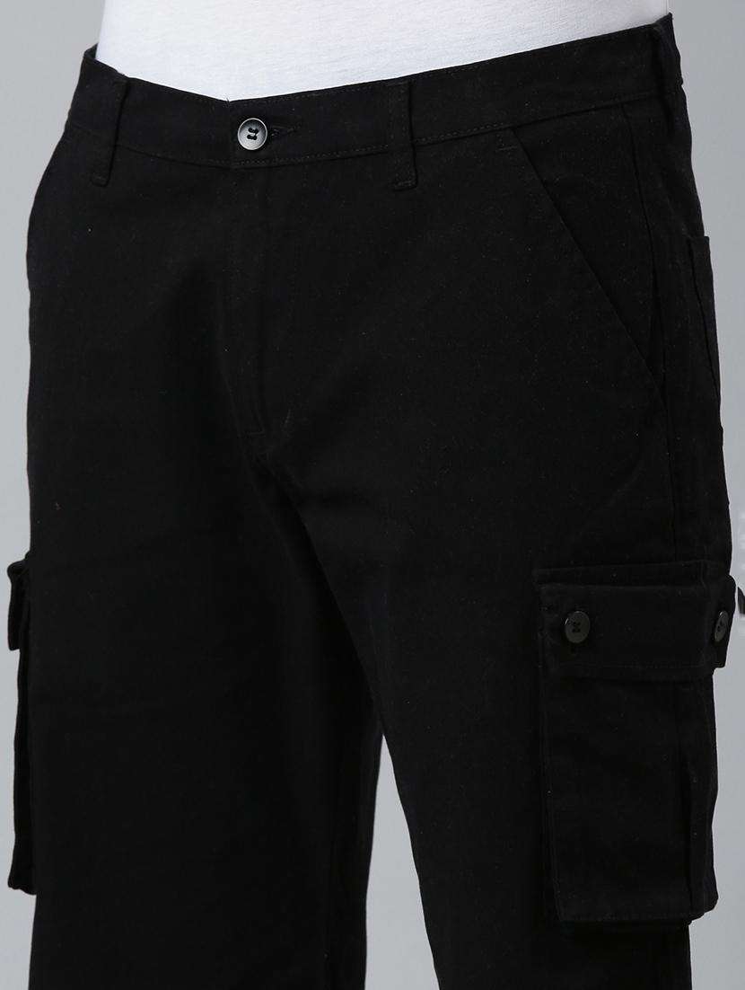 black cotton blend cargo style shorts - 22463572 -  Standard Image - 1