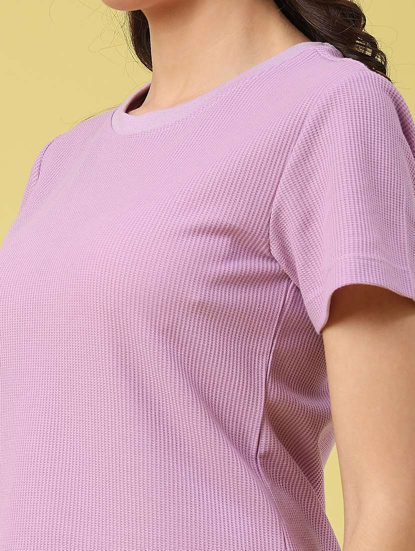 purple cotton regular tshirt - 22463607 -  Standard Image - 1