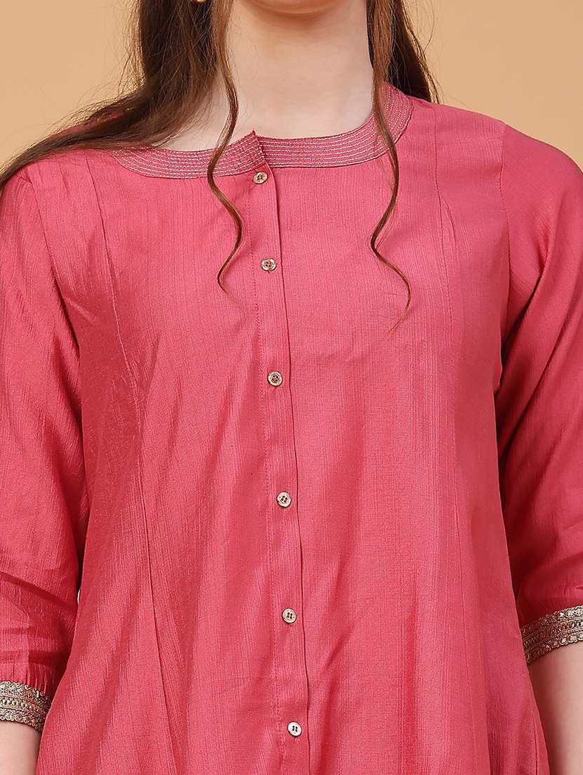 women pink kurta pant set - 22463613 -  Standard Image - 1