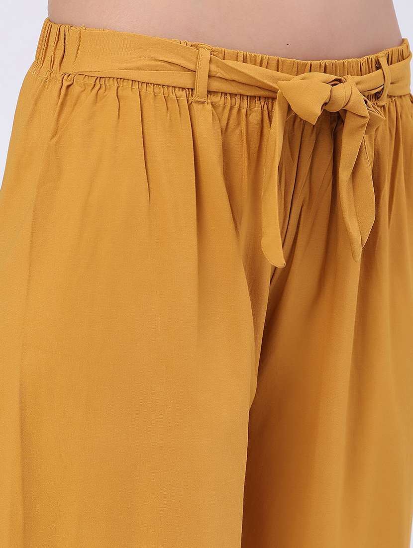 women solid high rise wide leg trouser - 22464033 -  Standard Image - 1