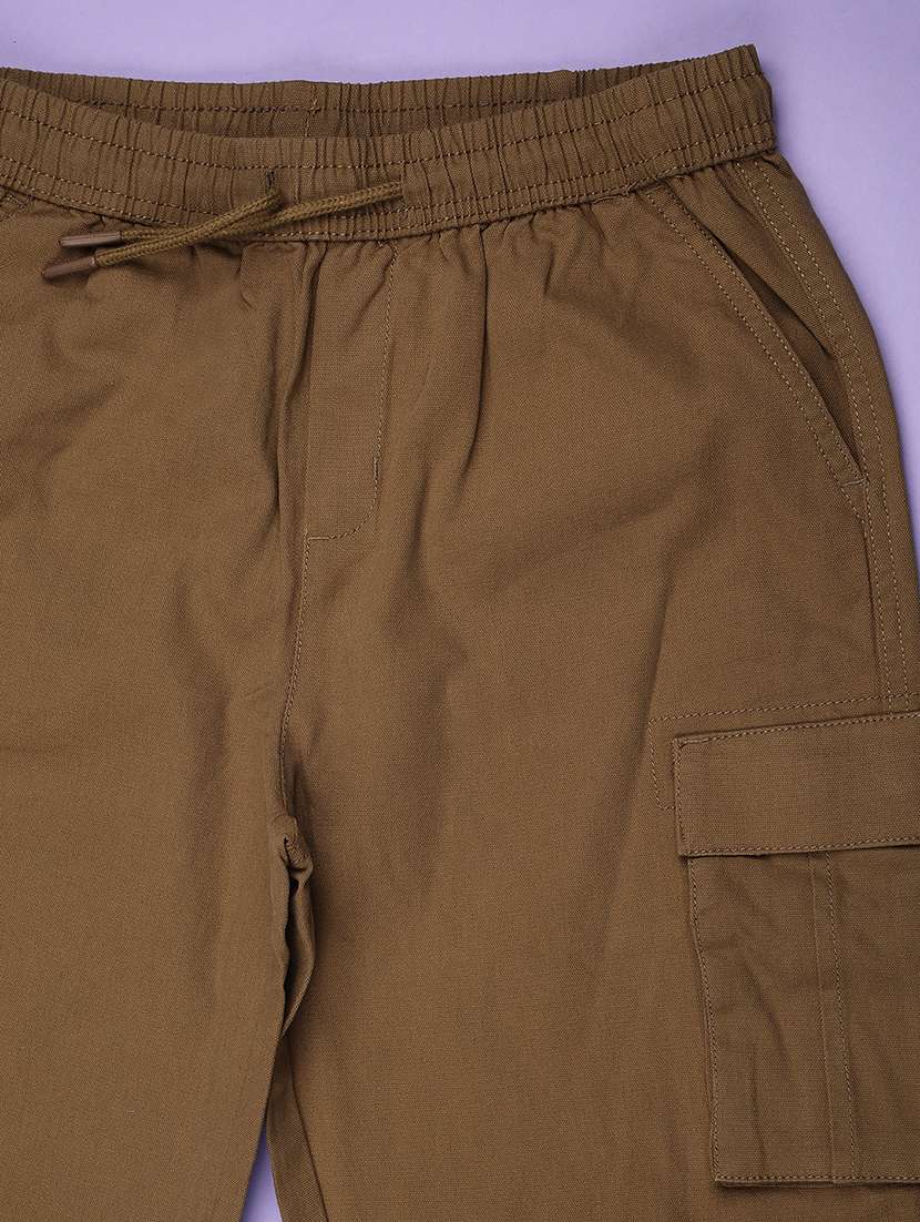 Boys Solid Mid Rise Regular Fit Jogger - 22464083 -  Standard Image - 4