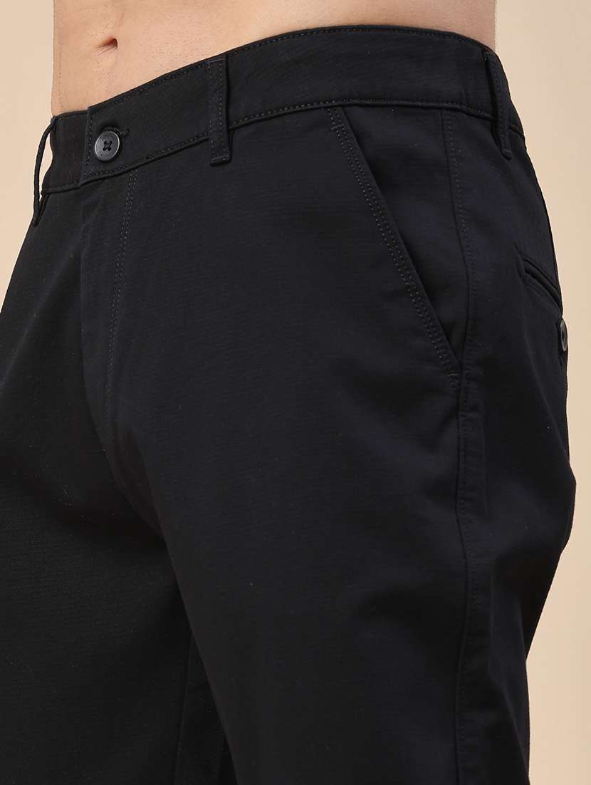 Men Solid Mid Rise Chinos Casual Trouser - 22464430 -  Standard Image - 1