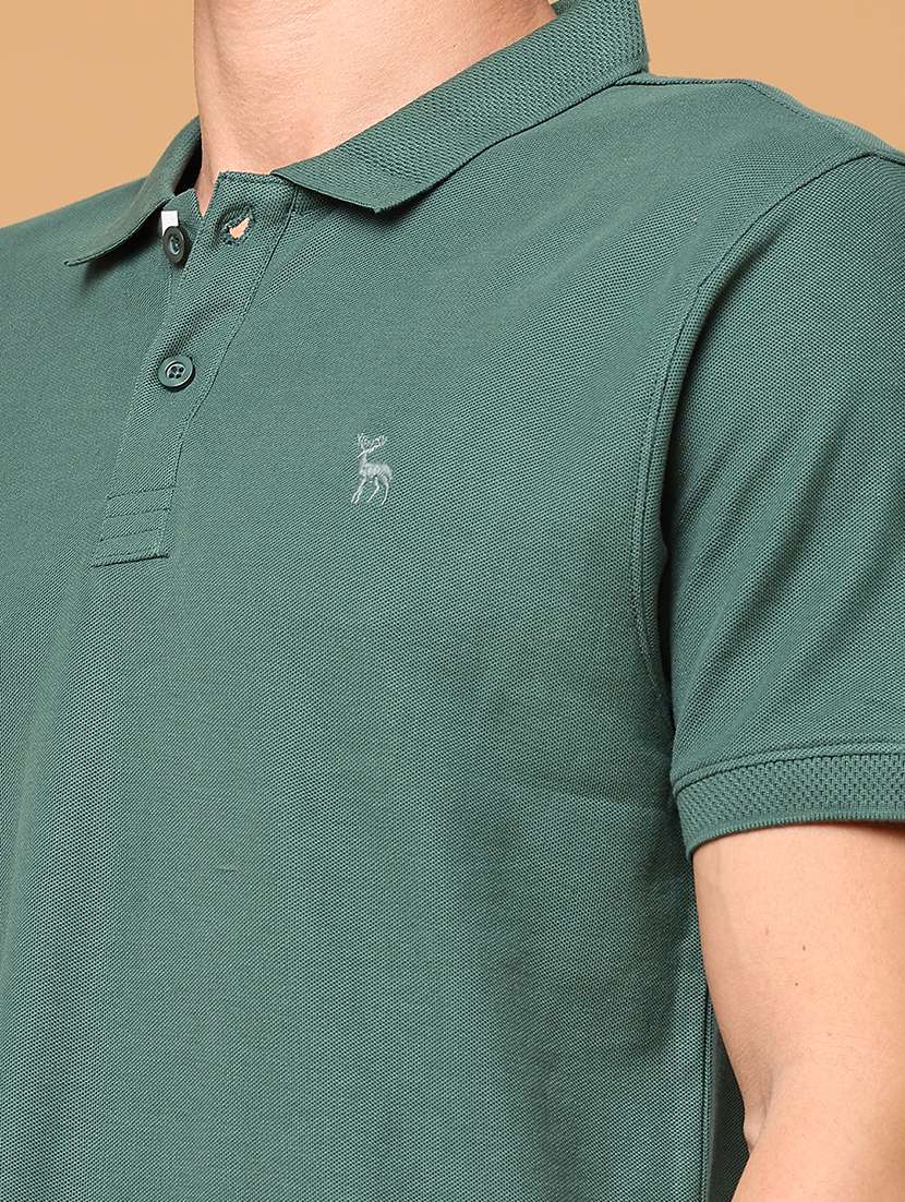men solid short sleeve regular fit polo t-shirt - 22464499 -  Standard Image - 1