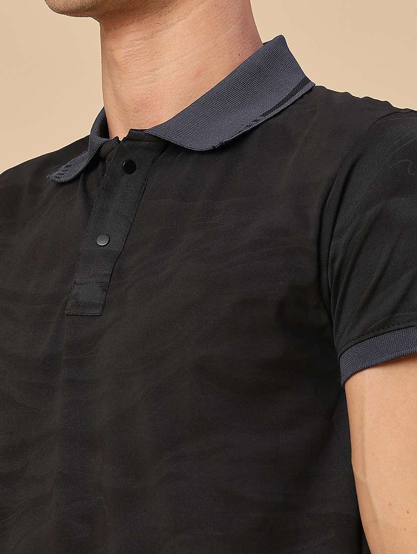 Men Printed Short Sleeve Regular Fit Polo T-shirt - 22464528 -  Standard Image - 1