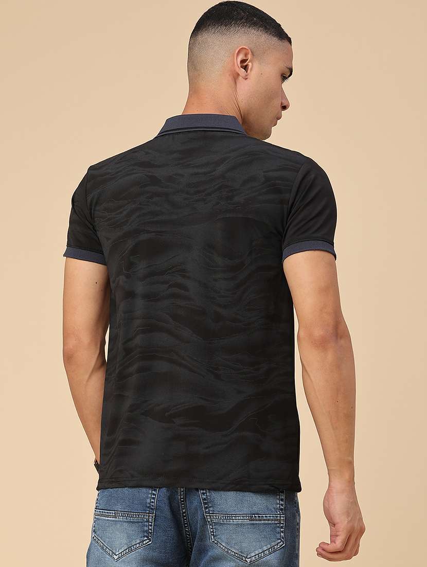 Men Printed Short Sleeve Regular Fit Polo T-shirt - 22464528 -  Standard Image - 4