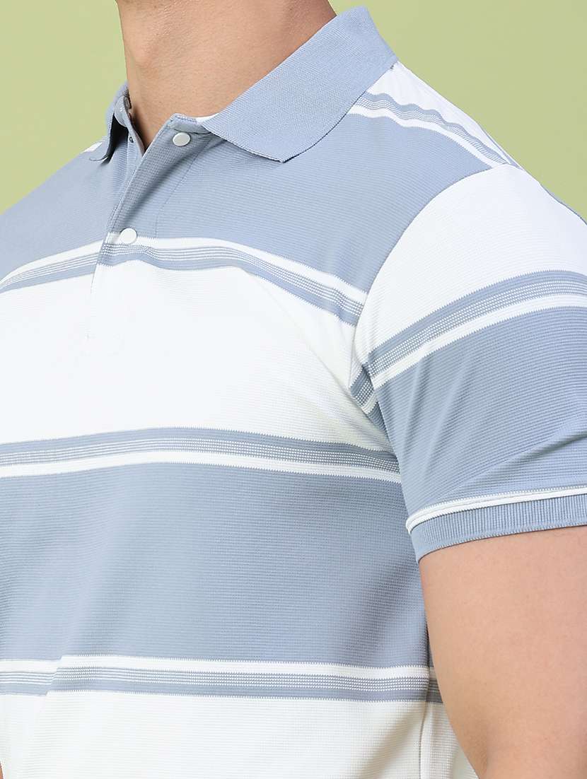 men color block short sleeve slim fit polo t-shirt - 22464551 -  Standard Image - 1