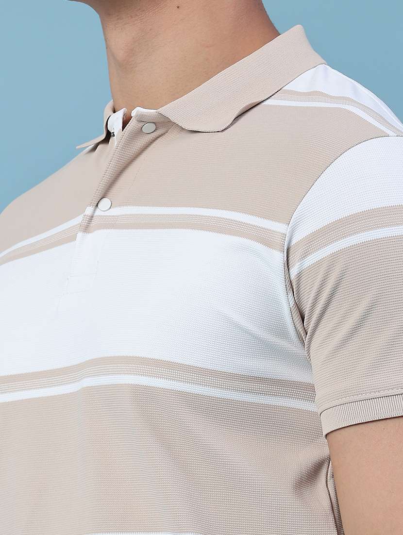 men color block short sleeve slim fit polo t-shirt - 22464555 -  Standard Image - 1