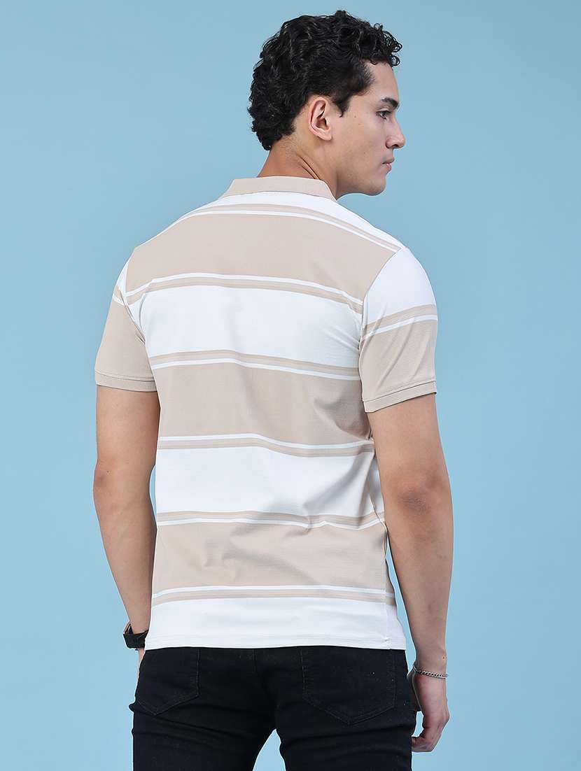 men color block short sleeve slim fit polo t-shirt - 22464555 -  Standard Image - 4
