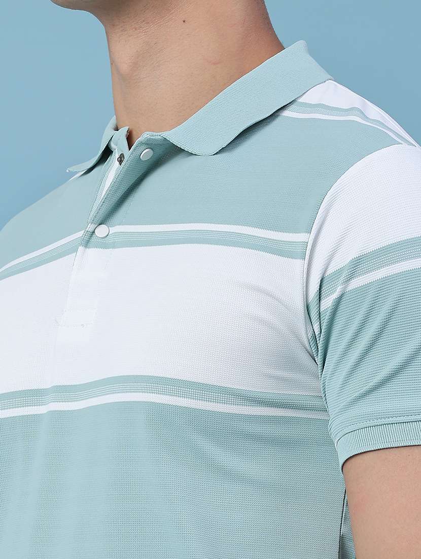 men color block short sleeve slim fit polo t-shirt - 22464556 -  Standard Image - 1