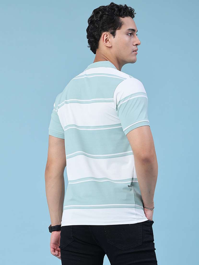 men color block short sleeve slim fit polo t-shirt - 22464556 -  Standard Image - 4