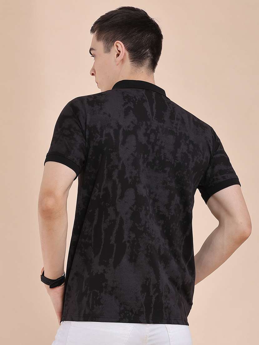 men printed short sleeve slim fit polo t-shirt - 22464592 -  Standard Image - 4