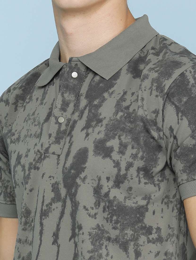 men printed short sleeve regular fit polo t-shirt - 22464596 -  Standard Image - 1